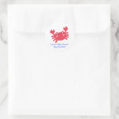Calypso Under the Sea CRAB Favor Sticker (Sac)