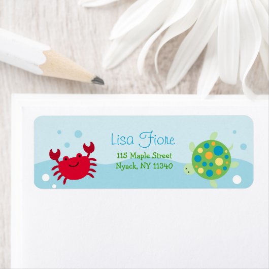 Calypso Zee Creature Ocean Adresetiketten Etiket (Insitu)