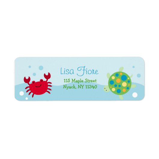 Calypso Zee Creature Ocean Adresetiketten Etiket (Voorkant)