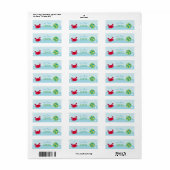 Calypso Zee Creature Ocean Adresetiketten Etiket (Full Sheet)