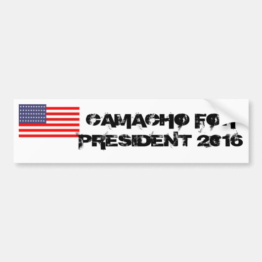 CAMACHO VOOR PRESIDENT BUMPERSTICKER (Voorkant)