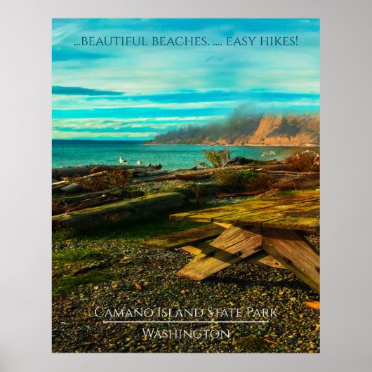 Camano Island State Park Editable Text and Photo Poster (Voorkant)