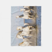 Camargue Horses Fleece Deken (Voorkant)