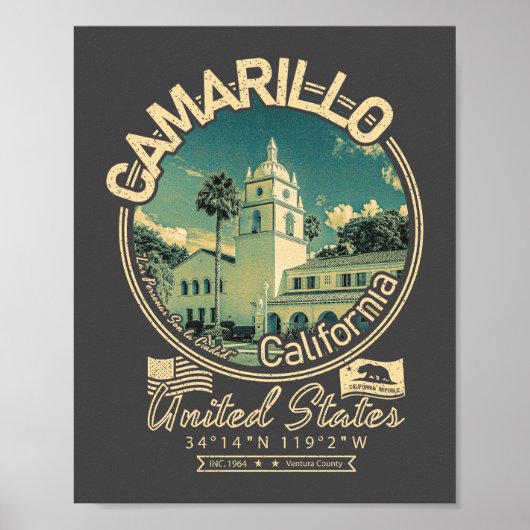 CAMARILLO CALIFORNIA - STAD CAMARILLO CA POSTER (Voorkant)