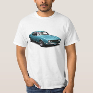 Camaro bleu superbe sur le T-shirt blanc