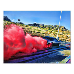 Camaro Burnout Foto Afdruk
