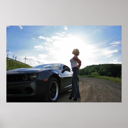 Camaro Girl Poster (Voorkant)