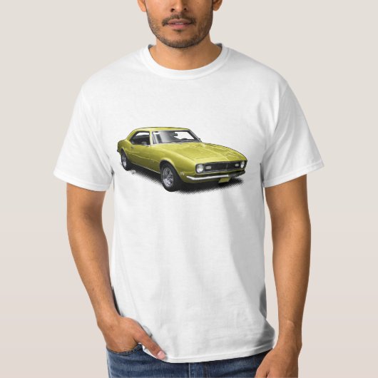 Camaro jaune sur le T-shirt blanc (Devant)