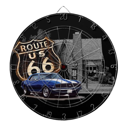 Camaro op 66 dartbord (Voorkant)