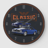 Camaro Personnalisé Bleu Grande horloge (Recto)