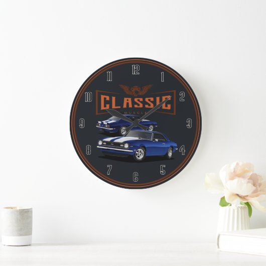 Camaro Personnalisé Bleu Grande horloge (Maison)