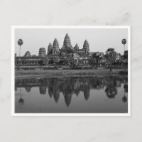 Cambodge| Carte postale B&W de Angkor Vat Travel P