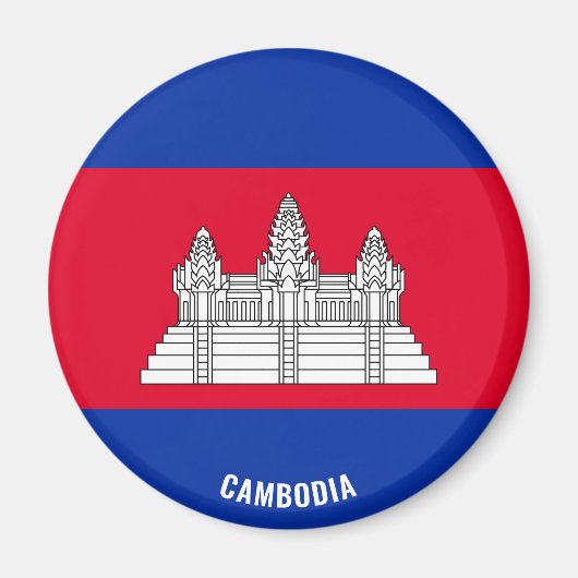 Cambodge Drapeau Charme Le Magnet Patriotique (Devant)
