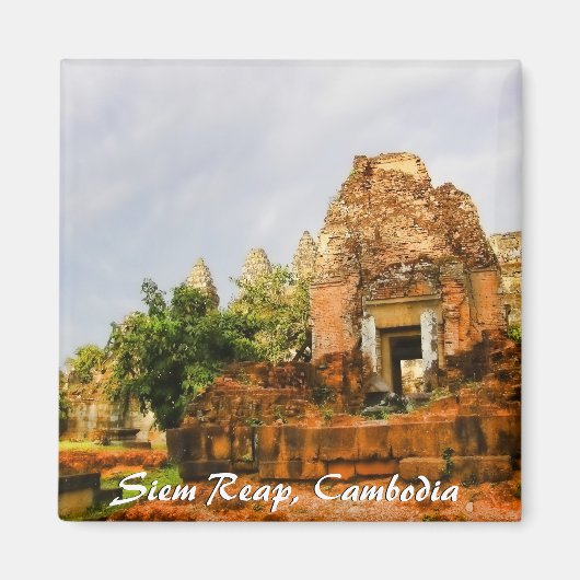 Cambodge Temple ruines Magnet (Devant)