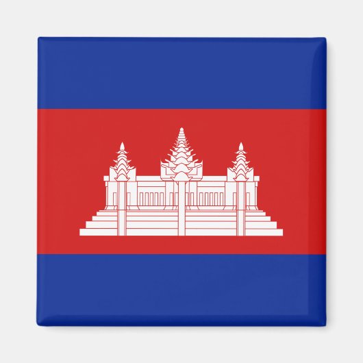 Cambodia Flag Magnet Magneet (Voorkant)