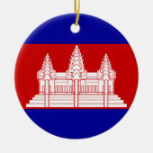 Cambodia Flag Ornament (Voorkant)