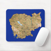 Cambodia Map Mousepad Muismat (Met muis)