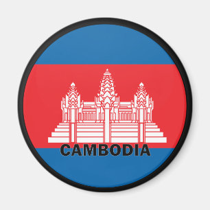 Cambodia Roundel kwaliteitsvlag Magneet