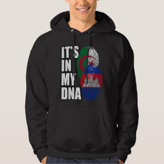 Cambodian And Algerian Mix DNA Flag Heritage Hoodie