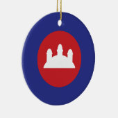 Cambodian Roundel Keramisch Ornament (Rechts)