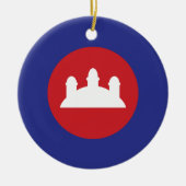 Cambodian Roundel Keramisch Ornament (Voorkant)