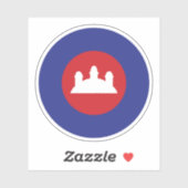 Cambodian Roundel Sticker (Vel)