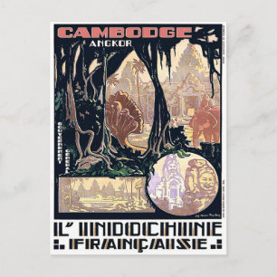 Cambodja, Angkor, L'Indochine, Aziatisch reizen Briefkaart