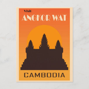 Cambodja Angkor Wat Temple Travel Briefkaart