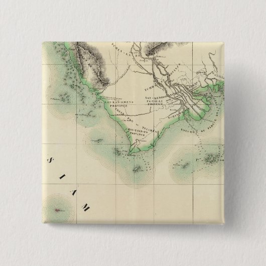 Cambodja, Azië 110 Vierkante Button 5,1 Cm (Voorkant)