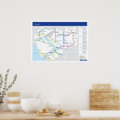 Cambodja-buiskaart Poster (Keuken)