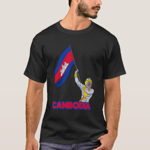 Cambodja Cambodjaanse Khmer Reamker Hanu vlag T-shirt
