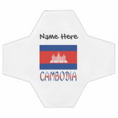 Cambodja en Cambodjaanse vlag met Jouw naam Soccer Voetbal (Enkel)