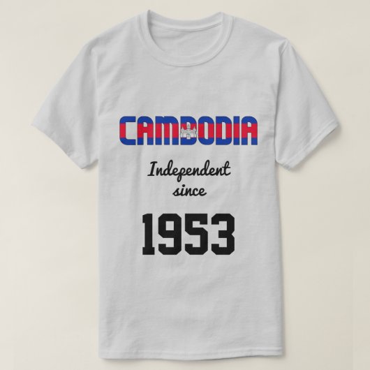 Cambodja Flag Independence Celebration T-shirt (Design voorkant)