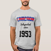 Cambodja Flag Independence Celebration T-shirt (Voorkant)