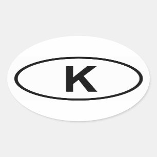 Cambodja "K" Ovale Sticker