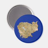 Cambodja Kaart Magneet (Voorkant / Achterkant)