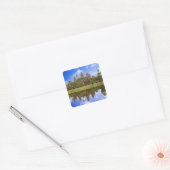 Cambodja, Kampuchea, Angkor Wat tempel. Vierkante Sticker (Envelop)