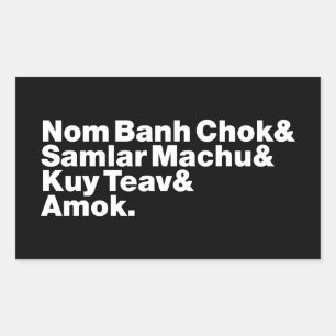 Cambodja / Khmer Street Food Rechthoekige Sticker