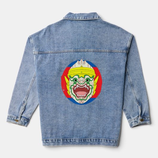 Cambodja Khmer Traditional Dance Reamker Denim Jacket (Achterkant)