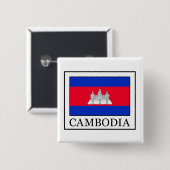 Cambodja knoop vierkante button 5,1 cm (Voorkant /achterkant)