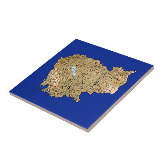 Cambodja Map Tile Tegeltje (Zijkant)