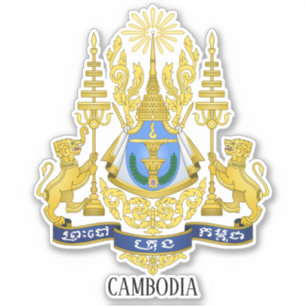 Cambodja Nationale wapenstilstand Sticker