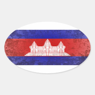 Cambodja Ovale Sticker