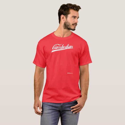 Cambodja - Rood T-shirt (Voorkant volledig)