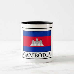 Cambodja Tweekleurige Koffiemok