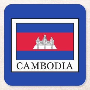 Cambodja Vierkante Kartonnen Onderzetter