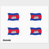 Cambodja Vlag Sticker (Vel)