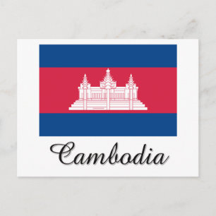 Cambodja-vlaggenontwerp Briefkaart