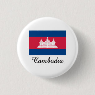 Cambodja-vlaggenontwerp Ronde Button 3,2 Cm