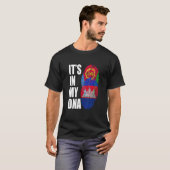 Cambodjaans en Eritrees Mix DNA-vlagwerelderfgoed T-shirt (Voorkant volledig)